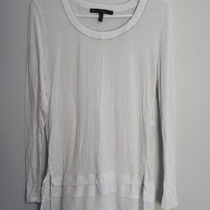 WhiteHouse BlackMarket White Long Sleeved T Size S